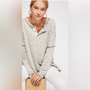 Free People Beach Sleep To Dream Henley Size Medium